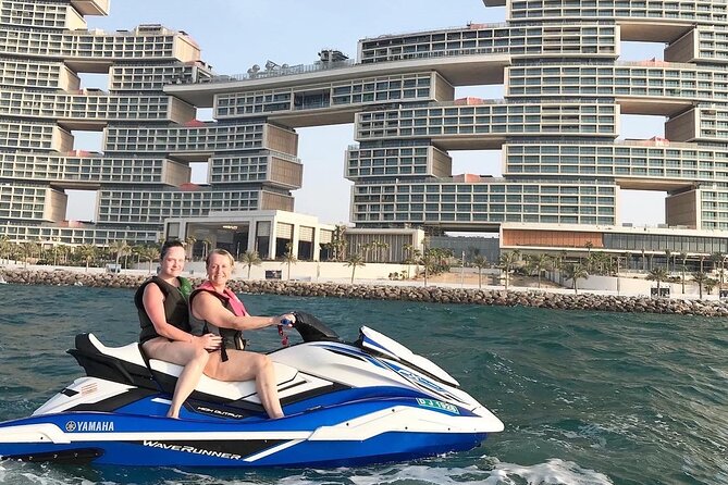 1 hour Jetski Tour - Burj Al Arab and Royal Atlantis - Leaving Po Marinas Harbor on a two-seater Yamaha