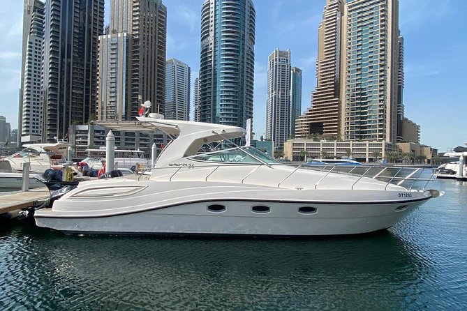 2-Hour Dubai Marina Mini Yacht Cruise - Bluewaters, JBR, and the beach-facing skyline