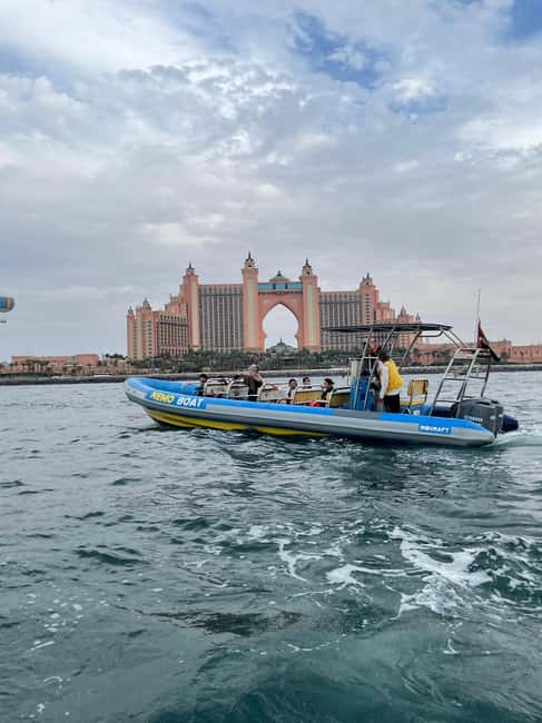 45-Min Boat Thrill: Burj Al Arab, Burj Khalifa & Ice Cream - Palm Jumeirah brings the wider Dubai view