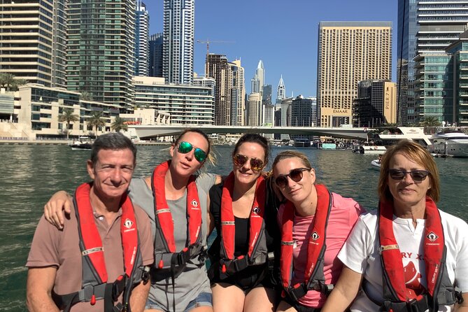90-Min Speed Boat: Burj Al Arab, Atlantis, Ain Dubai & Ice Cream! - Dubai Marina skyline and Mall