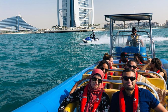 90-Min Speed Boat: Burj Al Arab, Atlantis, Ain Dubai & Ice Cream! - Speeding along Palm Jumeirah toward Atlantis