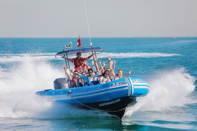 90 Minutes Speedboat Tour: Marina, Atlantis, Palm & Burj Al Arab - Palm Jumeirah from the water