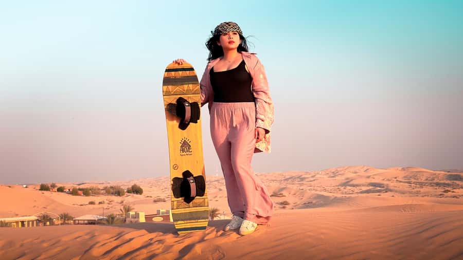 Abu Dhabi: Desert Safari with BBQ, Belly & Tannura Dance - Sandboarding, camels and the optional quad bike