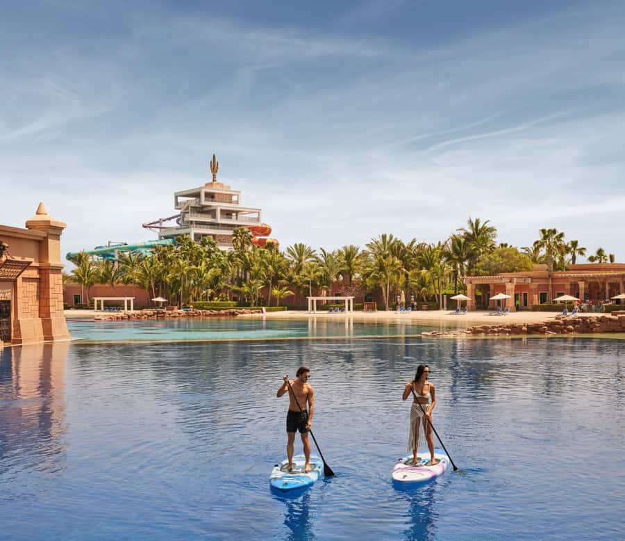 Aquaventure World: Dolphin Paddle and Waterpark Day Pass - A short paddle with a big setting
