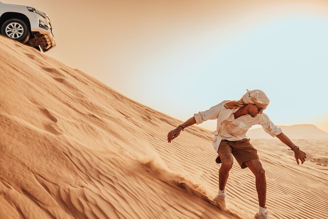 Deluxe Sunset Desert Safari: SandSurfing, Camel Ride & BBQ dinner - Thirty Minutes of 4x4 Dune Bashing