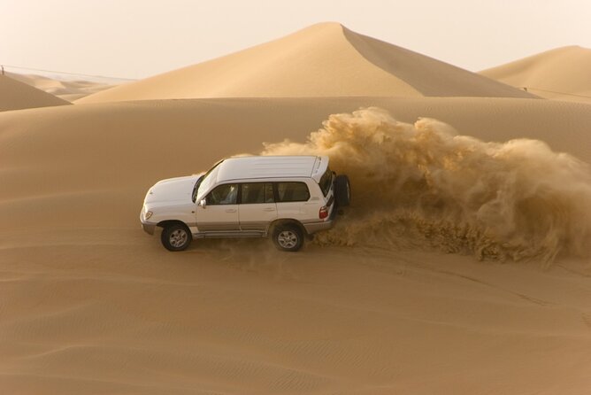 Desert Safari Abu Dhabi w/ Sand Boarding, Camel Ride & BBQ Dinner - Dune bashing across the Al Khatim sand