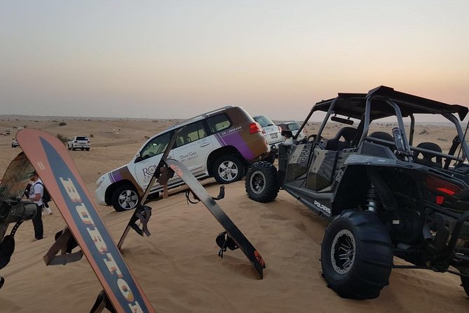 Desert Safari Evening Tours:- Special Rides, BBQ Buffet ,Live Entertainment - Sandboarding, photographs, and the short camel ride