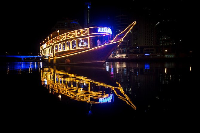 Dinner Cruise in Dubai Marina onboard Alexandra Dhow - Cayan Tower and the first look at the marina
