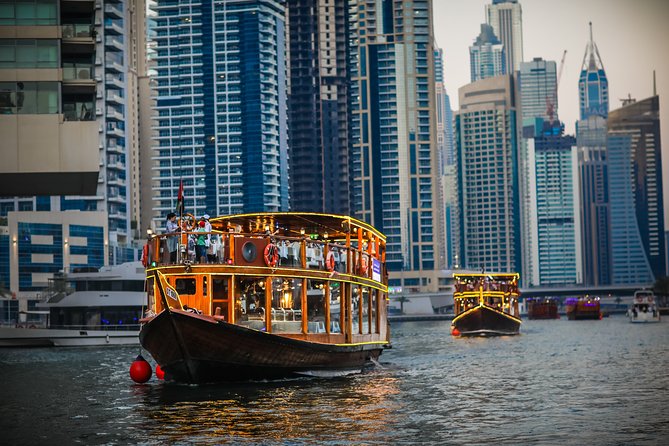 Dinner Cruise in Dubai Marina onboard Alexandra Dhow - Dinner, drinks, and the onboard setup
