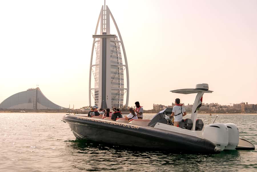 Dubai: 100-Min Speed Boat Tour, Atlantis & Burj Al Arab View - What the Black Boats ride feels like