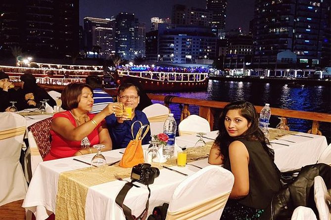Dubai: 2-Hour Evening Dhow Cruise and Dinner - A traditional dhow with a very modern view