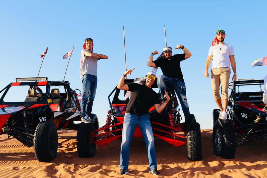 Dubai: 3000cc V6 Dune Buggy & Sandboarding -Private Tour - Arabic coffee, dates, and the guest lounge