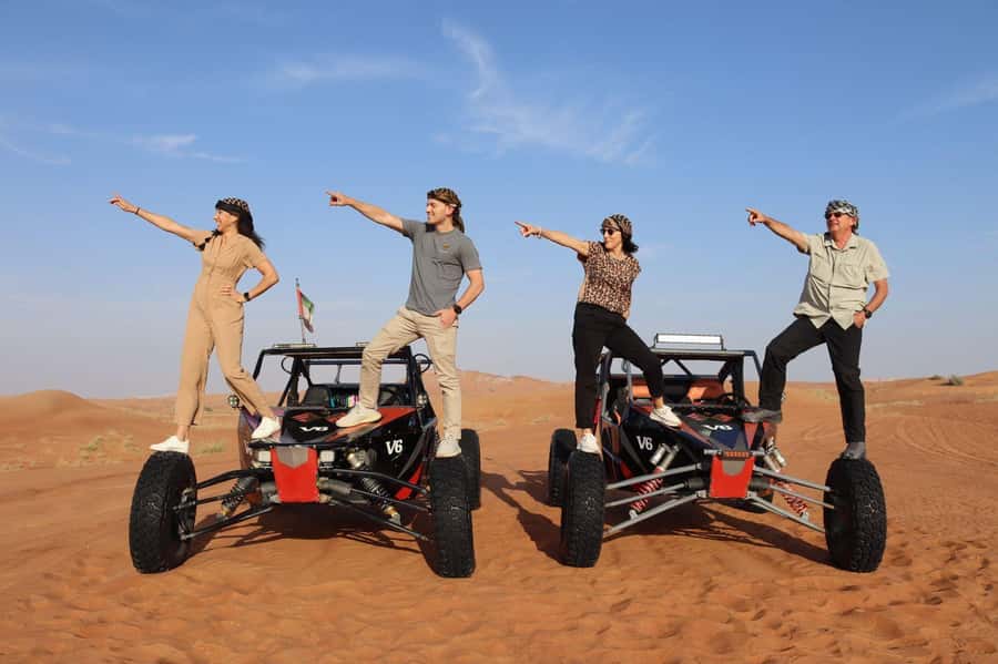 Dubai: 3000cc V6 Dune Buggy & Sandboarding -Private Tour - From Dubai to Lahbab in a private vehicle