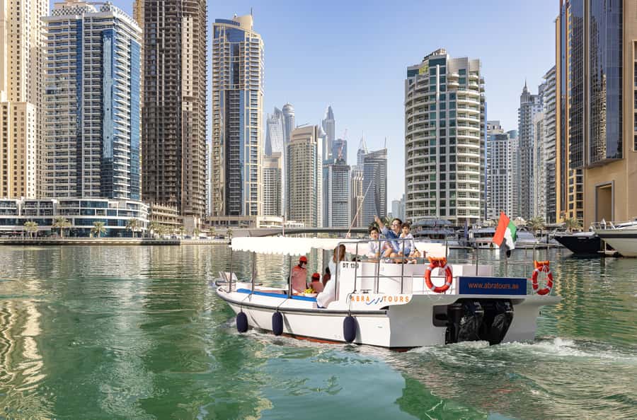 Dubai: Abra Boat Tour in Dubai Marina, Ain Dubai, JBR - Dubai Harbour: the opening view