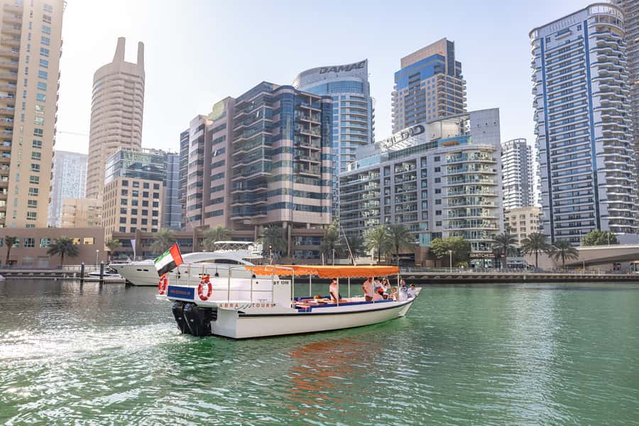 Dubai: Abra Boat Tour in Dubai Marina, Ain Dubai, JBR - Ain Dubai at photo-stop time