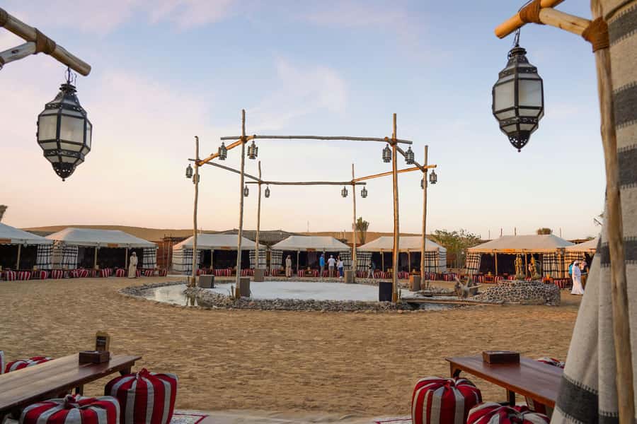Dubai: Al Khayma Camp Experience with BBQ Dinner - Camels, falcons, horses, and sunset views
