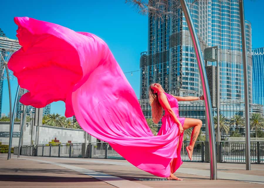 Dubai: Burj Khalifa Flying Dress Videography Shoot - What you actually receive after the shoot
