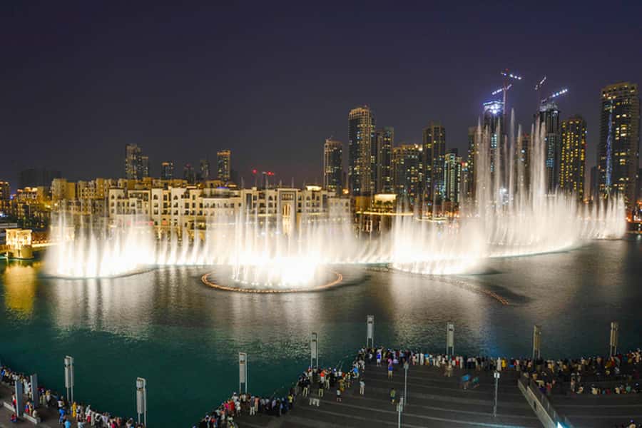 Dubai by Night City Tour with Fountain Show - Dubai Marina after dark