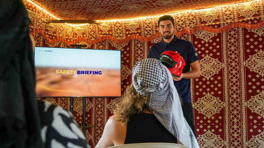 Dubai Desert Adventure: Red Dunes Guided Quad/Polaris & BBQ - The red-sand ride and sunset stop