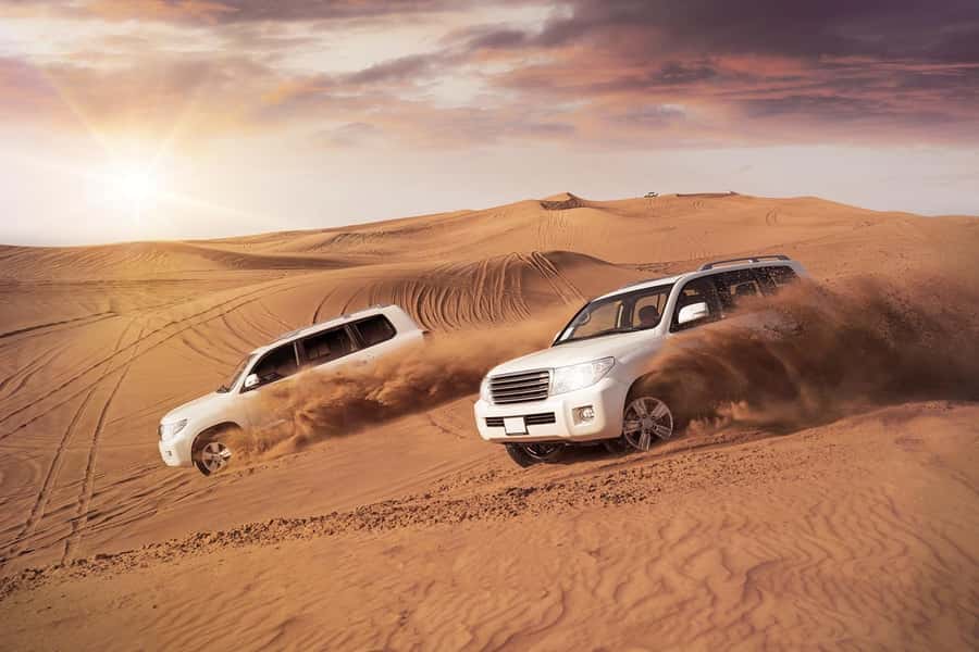 Dubai: Desert Safari, Camel Ride, and BBQ Dinner - The 4x4 run across the dunes
