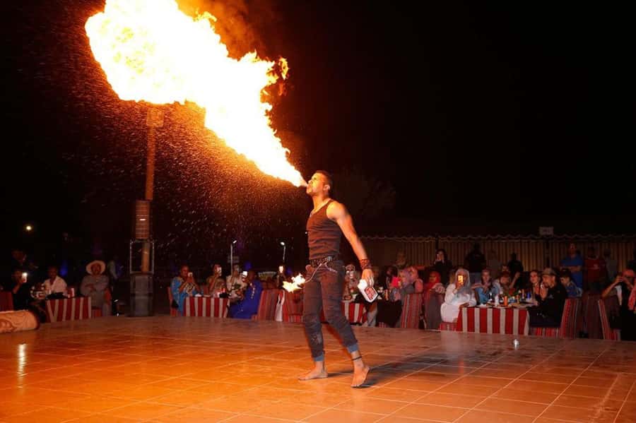 Dubai: Desert Safari, Camel Ride, Sandboard & Buffet Dinner - The desert camp and evening meal