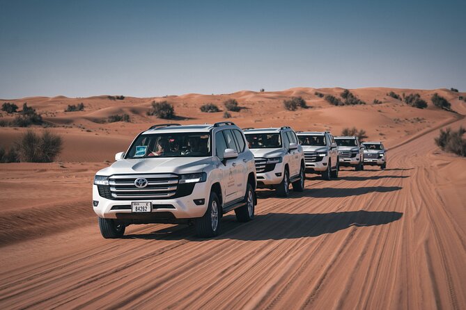 Dubai Desert Safari: Camel Ride, Sandboarding, BBQ & House Drinks - Camel riding and sandboarding at the camp