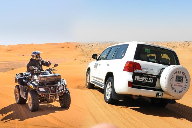 Dubai Desert Safari Dune Bashing, 60min ATV Quad, Camel Ride, BBQ - Lahbab’s High Dunes and the 4x4 Ride