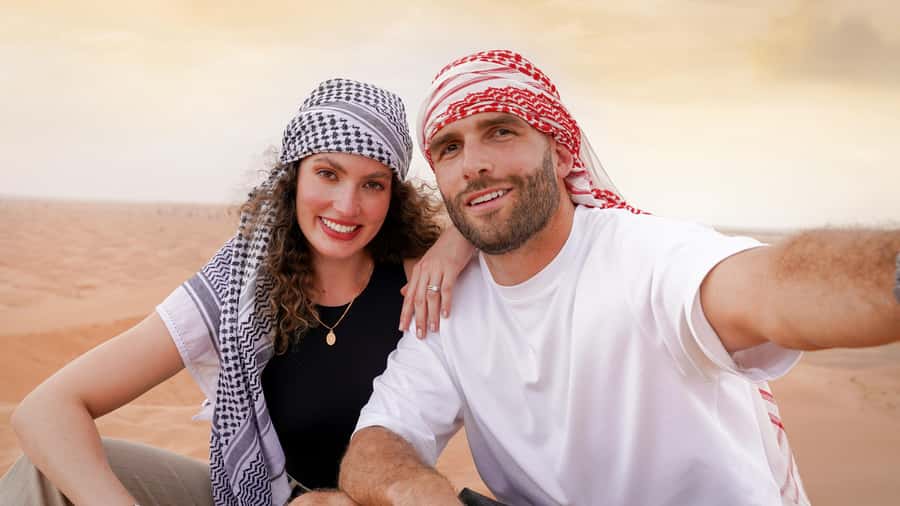 Dubai Desert Safari - Premium BBQ Dinner, Camel Ride & Shows - Sandboarding for Beginners