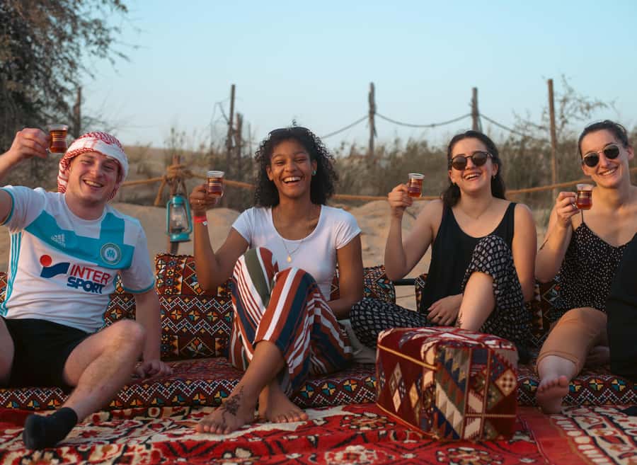 Dubai: Desert Safari, Quad Bike, Camel Ride & Al Khayma Camp - Sunset, BBQ dinner, and evening shows