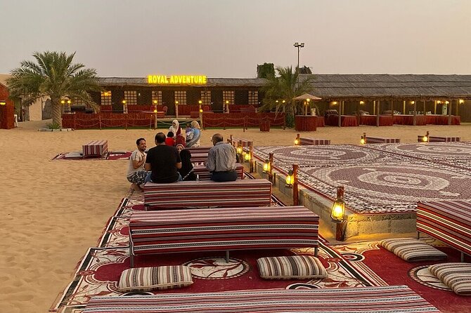 Dubai Desert Safari: Tanoura Show, Dune Bashing and BBQ Dinner - A camp dinner under the evening sky