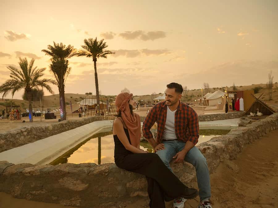 Dubai: Desert Safari with BBQ Dinner & Quad Biking Option - Arriving at Caravanserai Desert Camp