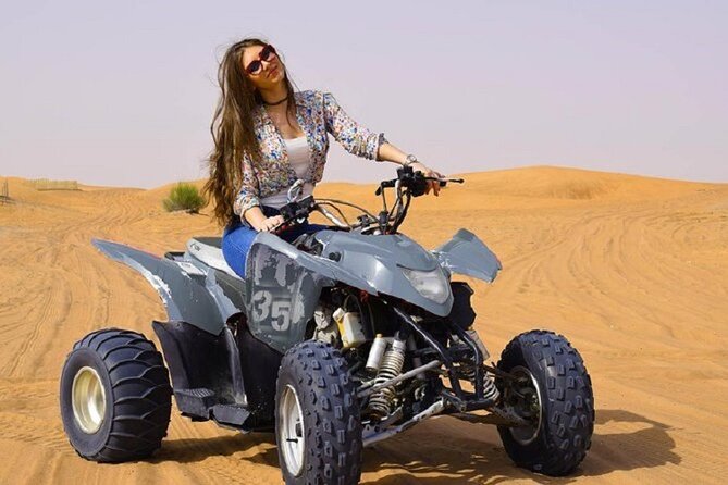 Dubai Desert Safari With BBQ, Quad Bike And Camel Ride - Leaving Dubai for Lahbab’s red dunes