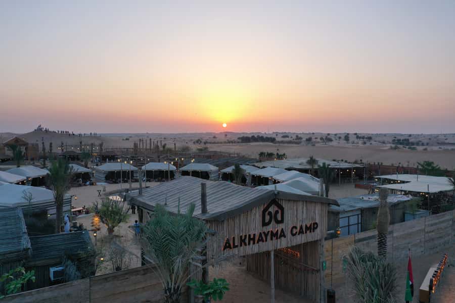 Dubai: Desert Safari with Camp, Dinner, & Optional Overnight - Arabic coffee and camp comforts at Al Khayma