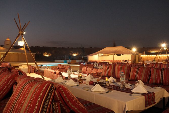 Dubai Desert Safari with Desert Camp Dinner, Camel Ride & Shows - What the $86.40 price really covers