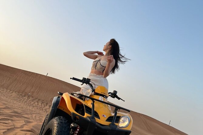 Dubai Desert Safari with Quad Bike, sandboarding, live show & BBQ - Big Red Dunes and the 35 to 40 minute 4x4 ride