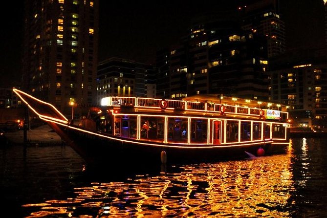 Dubai Dhow Dinner Cruise Marina with pickup drop option - What the 90-minute Marina route gives you