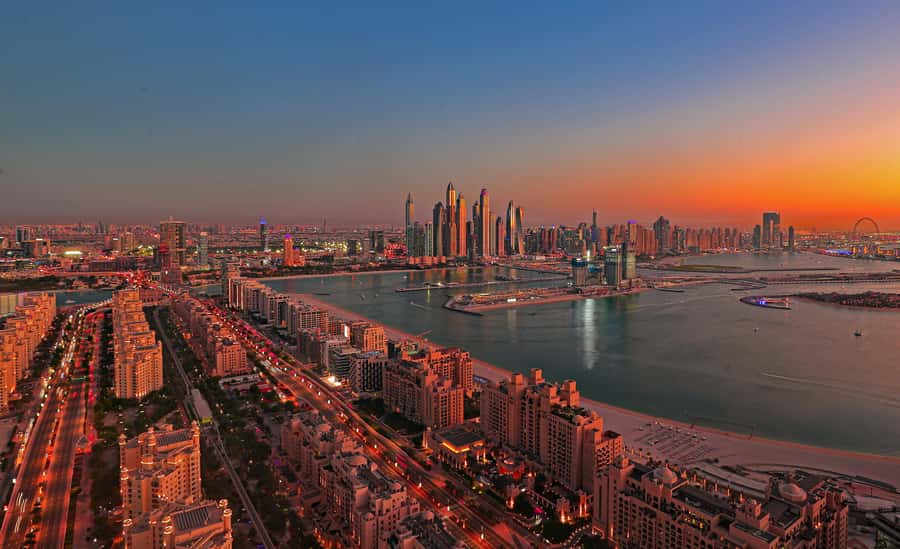 Dubai: Dinner at The View the Palm Observatory - The outdoor deck and its 360-degree view
