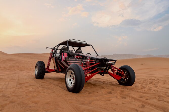 Dubai Dune Buggy Safari Tour in Red Dunes Options - Sandboarding, camels, and the camp option