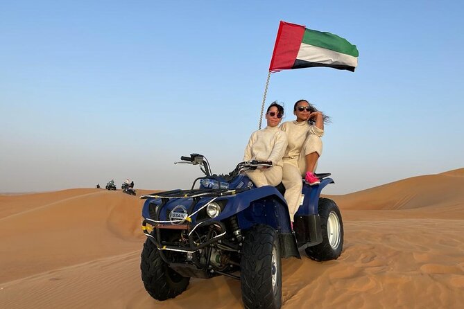 Dubai Dunes Safari With Quad Bike, Camel Ride, BBQ Dinner & Live Shows - Quad biking gives you 25 minutes behind the handlebars