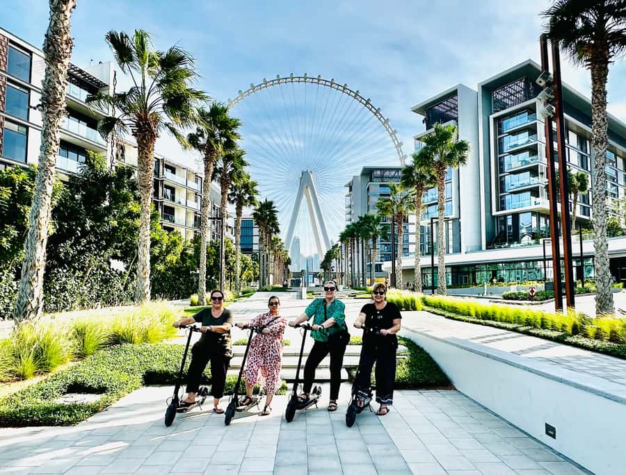Dubai: E-Scooter Guided Tour of Marina, JBR & Bluewaters - Bluewaters Island and Ain Dubai photo stops