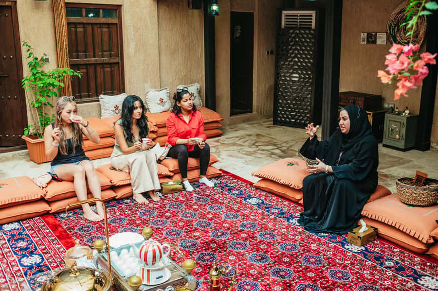 Dubai: Emirati Cultural Breakfast Experience - Sitting beneath the wind tower