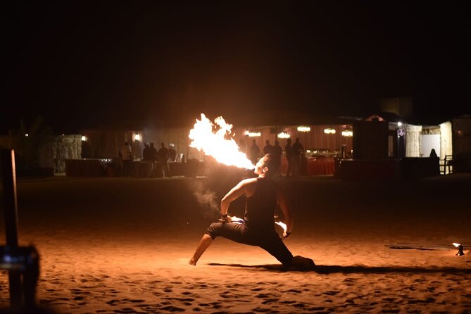 Dubai Evening Desert safari & BBQ Dinner-Pickup From Dubai mall - Entering the Bedouin-style camp