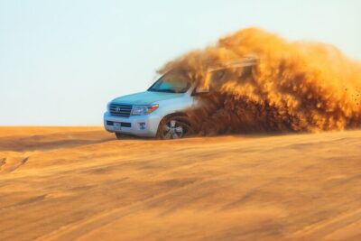 Dubai Evening Desert Safari With Transfers Dune Bashing & Dinner