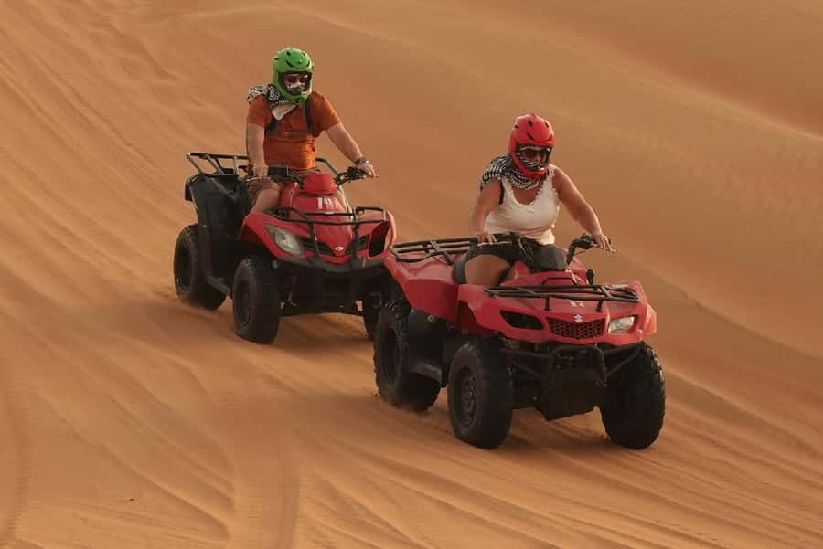 Dubai: Experience 60 Minutes Quad bike & BBQ Dinner - The ride from Dubai to Al Aweer