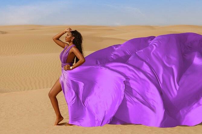 Dubai Flying Dress Private Photoshoot in the Desert - Receiving Every Original Photo and Five Edited Images