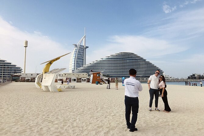 Dubai Full Day Tour with Entry Ticket to Burj Khalifa at the Top - Jumeirah Beach and the mosque exterior