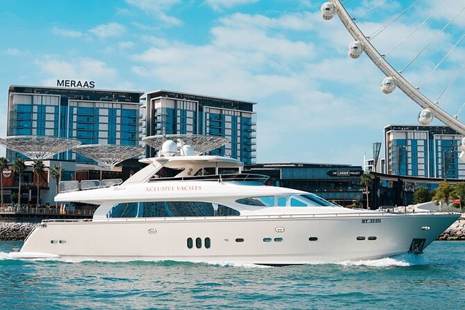 Dubai Harbour Luxury Yacht Tour with BBQ & Drinks - Bluewaters Island and the giant wheel