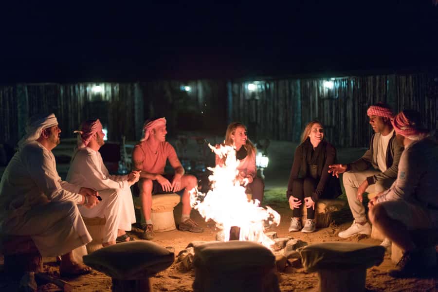 Dubai: Heritage Desert Safari wtih Overnight and Breakfast - Bonfire, stargazing, and the first night in the desert