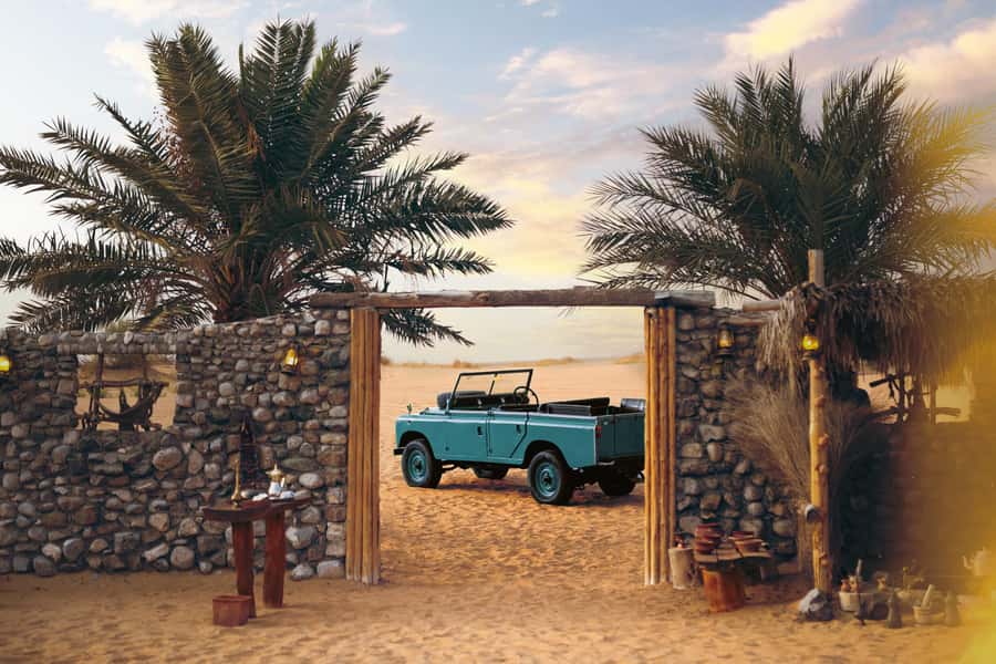 Dubai: Heritage Safari in Vintage Land Rover with Dinner - A Bedouin-style camp with hands-on activities