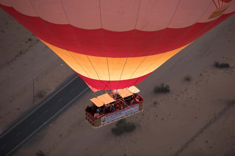 Dubai: Hot Air Balloon Ride with Camel Ride & Falcon Show - Key points at a glance